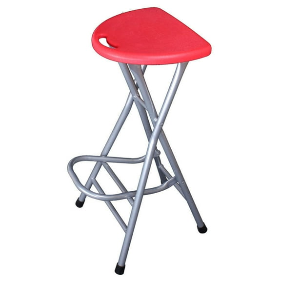 Folding Stool with Footrest Tall Stools Front Desk Chair Bar Stool