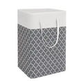 thumbnail image 1 of Folding Storage Basket Fabric Storage Bag Dirty Clothes Basket Wardrobe Storage Box Finishing Bag(One Size,Gray), 1 of 5