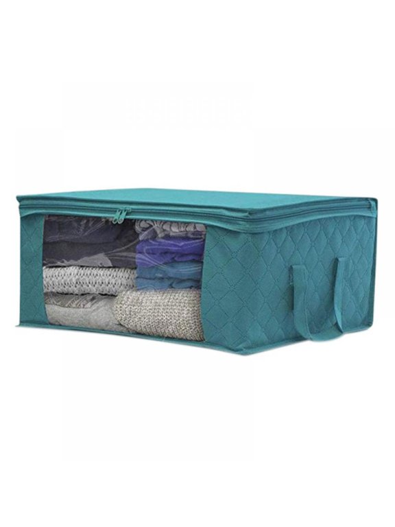 Folding Storage Box Dirty Clothes Collecting Case Non Woven Fabric With Zipper Moisture-proof Toys Quilt Storage Box