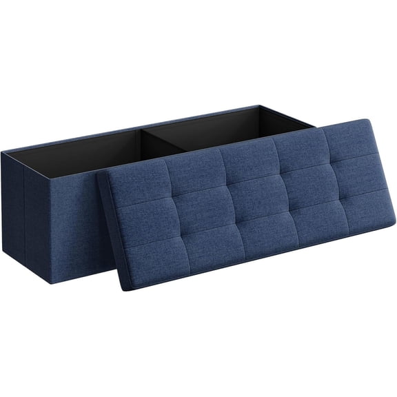 Folding Storage Ottoman Bench – 660 lb Capacity, Foot Rest, Bed End Chest, for Living Room, Bedroom, Entryway