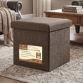 thumbnail image 1 of Folding Storage Ottoman Cube Space-Saving Storage Toy Box Foot Rest Stool Seat 11.8", 1 of 7