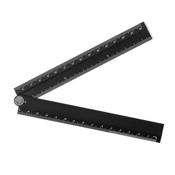 Folding Straight Rulers 30cm Aluminum Protractors Foldable Angles Tool with Clear Scale Upgrades for Architects & Artists