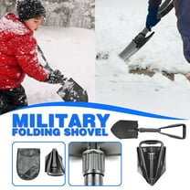 Folding Survival Shovel 57cm – High Carbon Steel Military Entrenching Tool, Compact Tactical E-Tool for Camping, Hiking, Snow Removal, Outdoor Survival with Carry Pouch