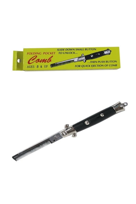 Folding Switchblade Novelty Pocket Comb