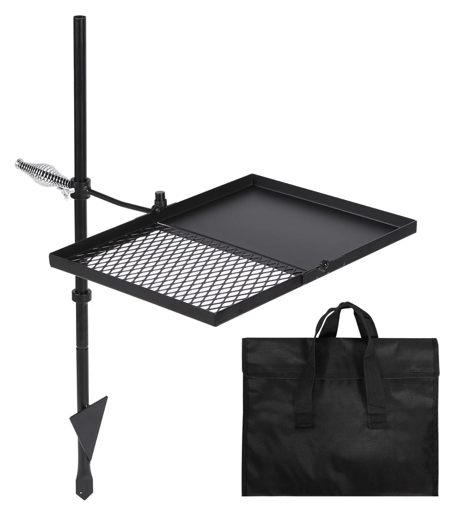 Folding Swivel Campfire Grill, Portable Grill Grate Over , Heavy Duty ...