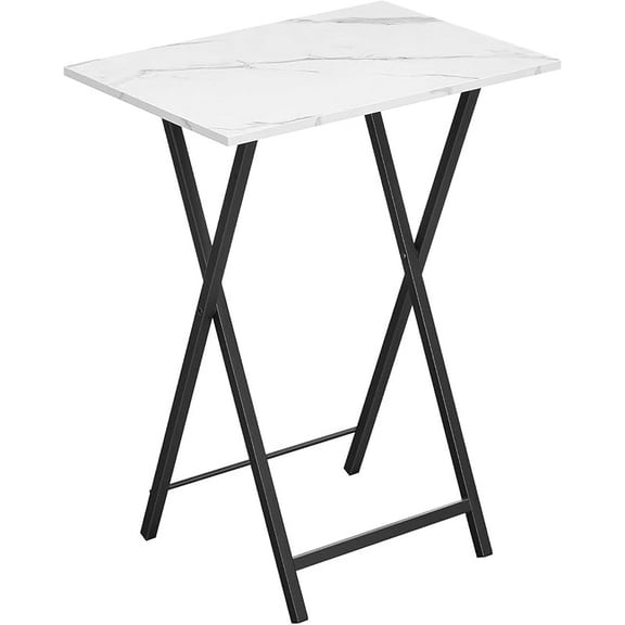 Folding TV Table, TV Tray, Stable Snack Table for Small Space, Portable Sofaside Desk, Easy Assembly and Storage, Ideal for Snacks and Meals in Living Room