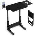 thumbnail image 1 of Folding TV Tray for Eating, Foldable Laptop Table with Mouse Tray for Work, C Shaped End Table for Couch, Sofa Side Desk for Living Room, Bedroom, Black, 1 of 14