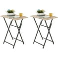 Folding TV Tray Table Set of 2, No Assembly Required Portable Sofa Side