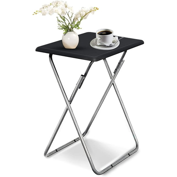 Folding TV Tray Table,TV Dinner Table with Sturdy MDF Top,Eating Trays