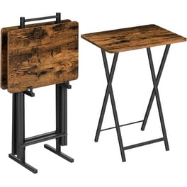 UbesGoo (4-Pack) Folding TV Tray Table Set, Snack Table Set of