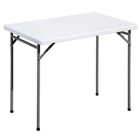 Folding Table 3ft White Rectangular Indoor Outdoor Portable Desk