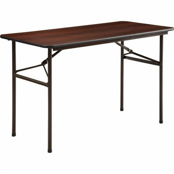 Folding Table, 48"x24"x29", Mahogany