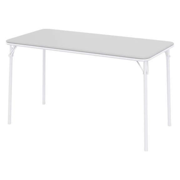 Folding Table 4ft Rectangular All-Occasion Folding Event Table for Indoor and Outdoor, Pu Leather Upholstered Surface, Camping, Durable and Stable, Sturdy Metal Frame, Wide Application