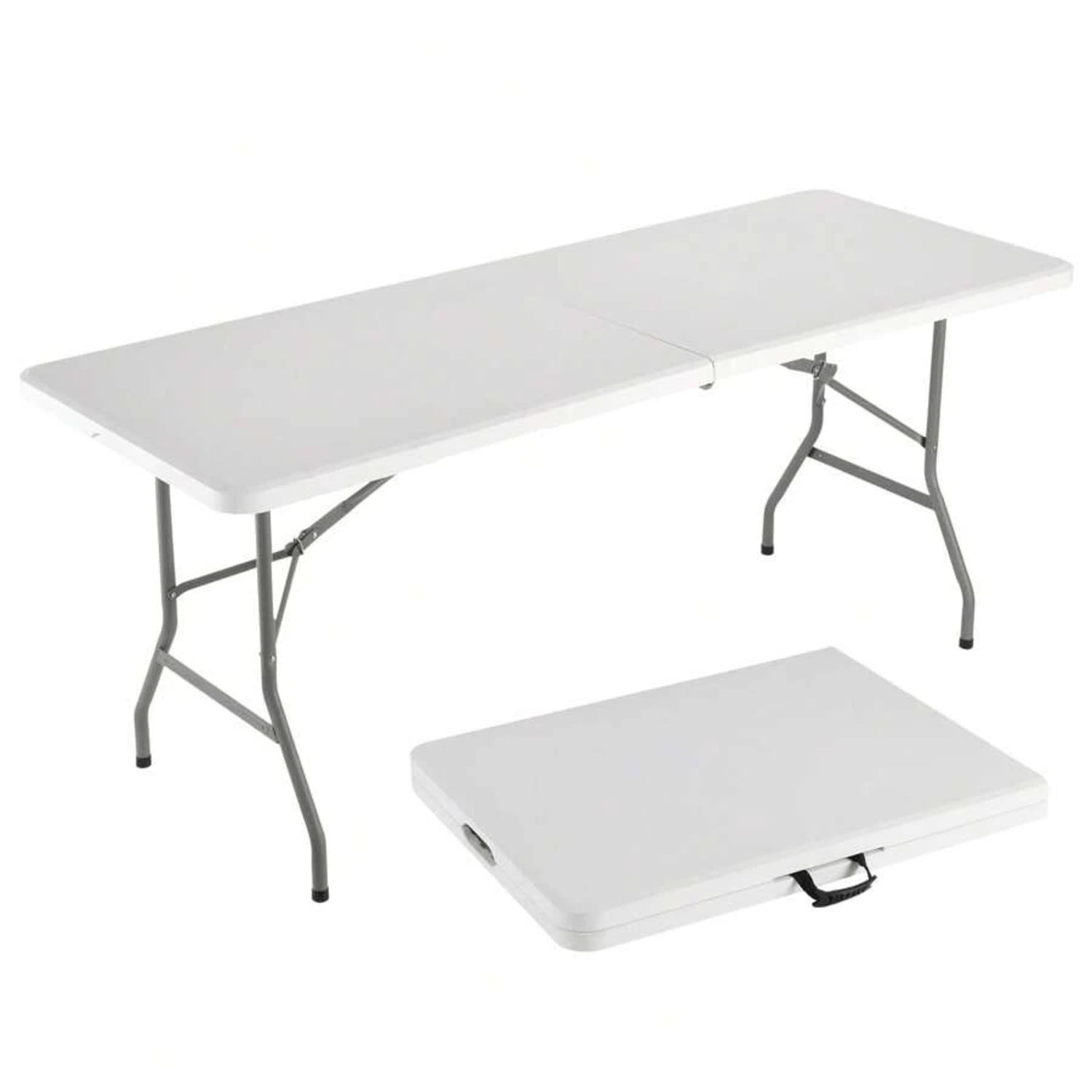 Folding Table 6 FT Camping Table Portable Heavy Duty Plastic ...