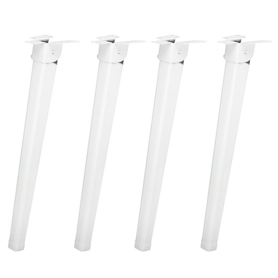 Folding Table Base Legs for Bed Adjustable Pocket Door Hardware Portable White Iron 4 Pcs