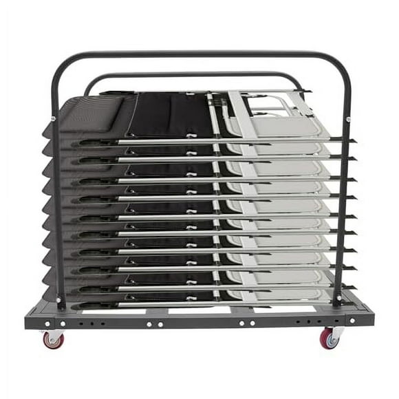 Folding Table Cart, 10 Table Capacity Drywall Cart Heavy Duty Table Dolly w/ 4-Universal Wheels for Garage Home Warehouse Party Event Hotel (29" L x 45" W x 39" H)
