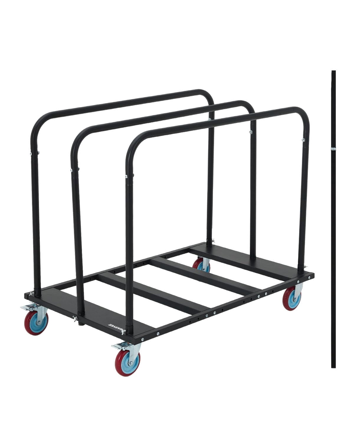 Folding Table Cart, 1800 LBS Capacity Heavy Duty Table Dolly with 4 PU Swivel Wheels, Adjustable Drywall Dolly Cart with Locking System for Party, Event, Hotel