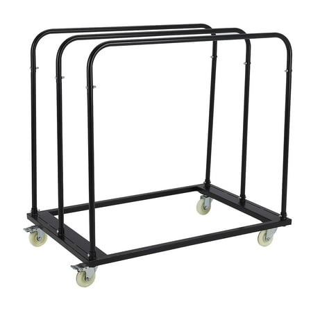 Folding Table Cart, 1800 LBS Heavy Duty Table Trolley with 5" Swivel Wheels, Black Desk Trolley for Garage, Home, Warehouse, Party Event Hotel Furniture 10 Table Capacity