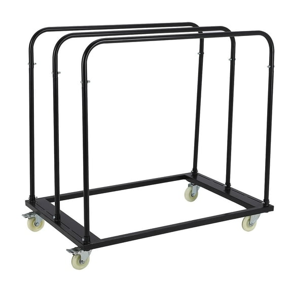 Folding Table Cart, 1800 LBS Heavy Duty Table Trolley with 5" Swivel Wheels, Black Desk Trolley for Garage, Home, Warehouse, Party Event Hotel Furniture 10 Table Capacity