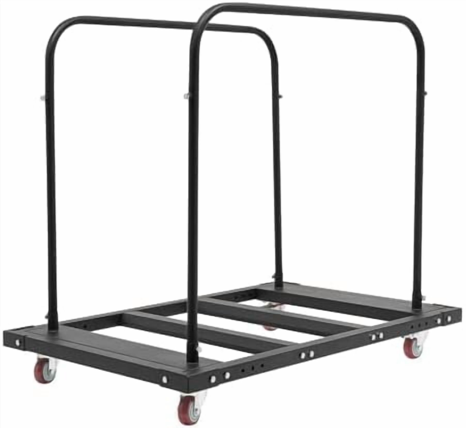 Table Cart Rack Folding Table Cart, Black Table Rack for 60