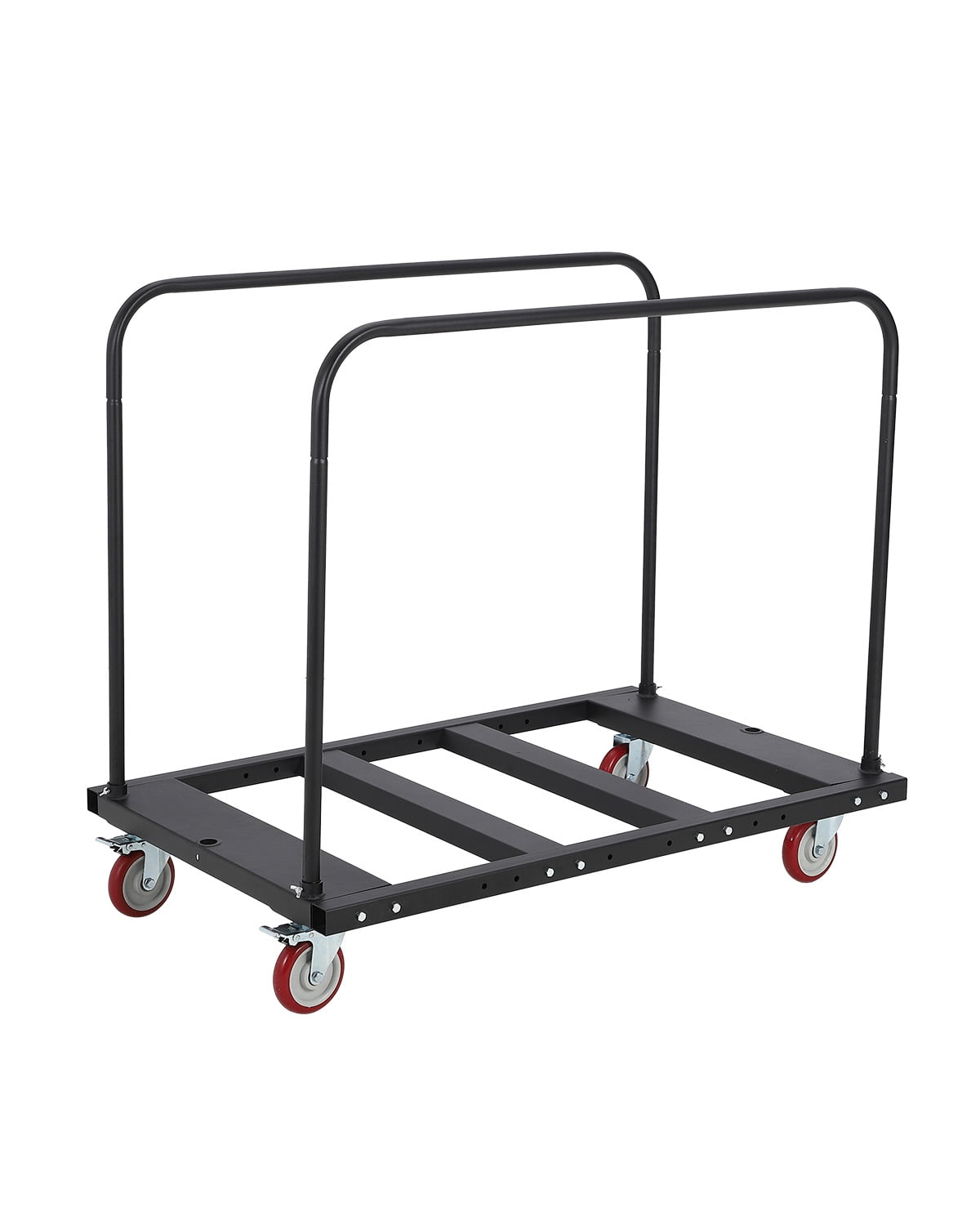 Folding Table Cart Dolly, 45.8x29 Inches, 1800 Lb Capacity Heavy Duty Steel Panel Cart with 360° Swivel Wheels, Event Table Trolley for Party Hotel Warehouse, Adjustable Drywall Dolly Cart