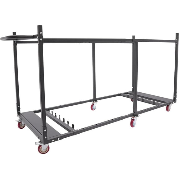 Folding Table Cart, Folding Table Dolly for Different Size of 12Pcs Folding Table or 8Pcs Round Table, Table Cart with 6PCS Caster, Heavy Duty Table Dolly for Party Events, Hotel, Factory, Warehouse