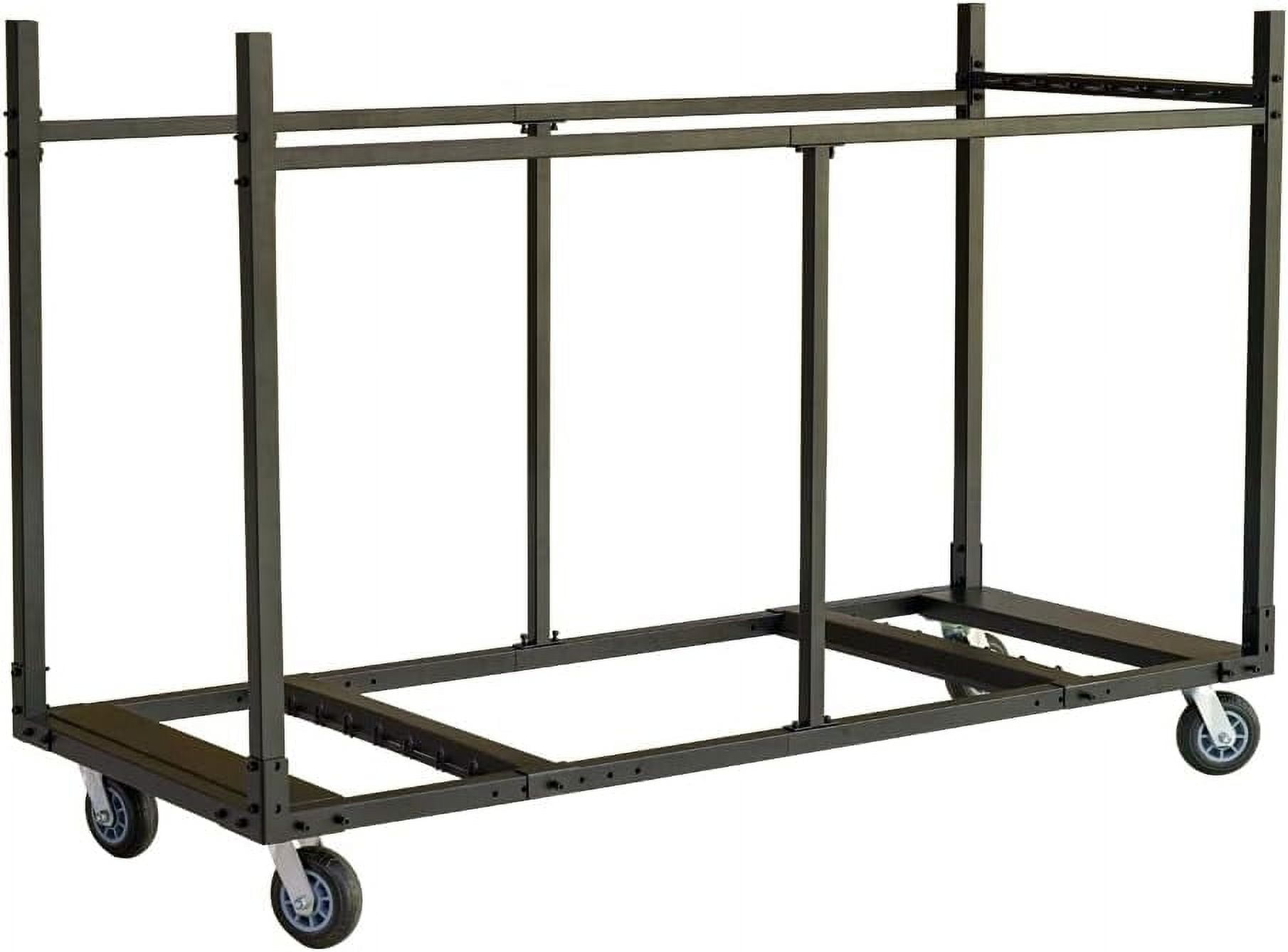 Folding Table Cart, Heavy Duty Chair Table Dolly with Rubber Wheels ...