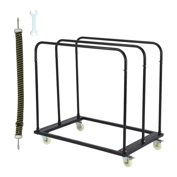 Folding Table Cart, Heavy Duty Table Dolly with 5" Swivel Wheels, 1800 LBS & 10 Table Capacity Drywall Sheet Cart for Garage, Home, Warehouse