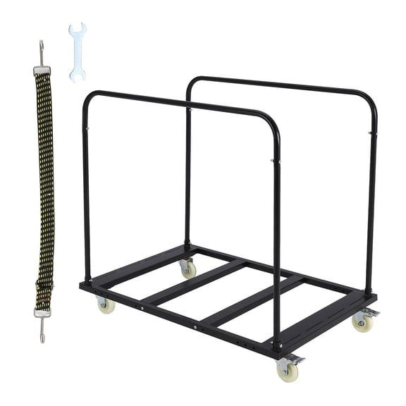 Folding Table Cart Rack 1500 LBS Panel Dolly Cart with 5 Inch Swivel Casters Heavy Duty Drywall Sheet Lumber Transport for Garage Home Warehouse Workshop