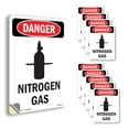 thumbnail image 1 of Nitrogen Gas OSHA Danger Vinyl Decal Label 18 Inch x 12 Inch - 10 Pack, 1 of 6