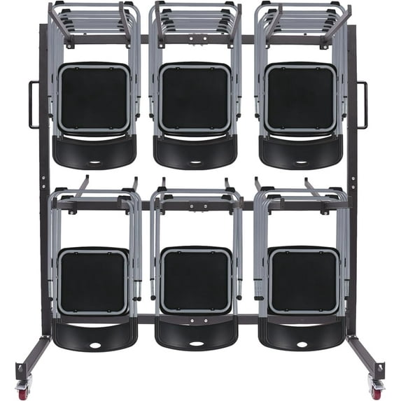 Folding Table and Chair Cart,Two Tier Folding Chair and Table Storage ...