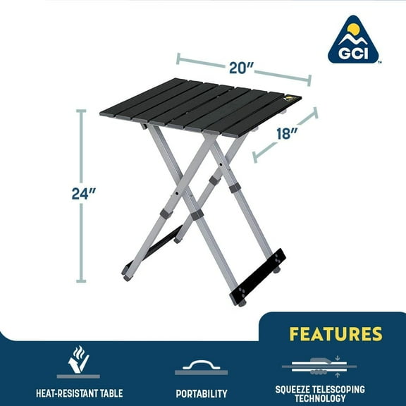 Folding Table - Compact Camp Table 20 for Tailgating, Picnics & More