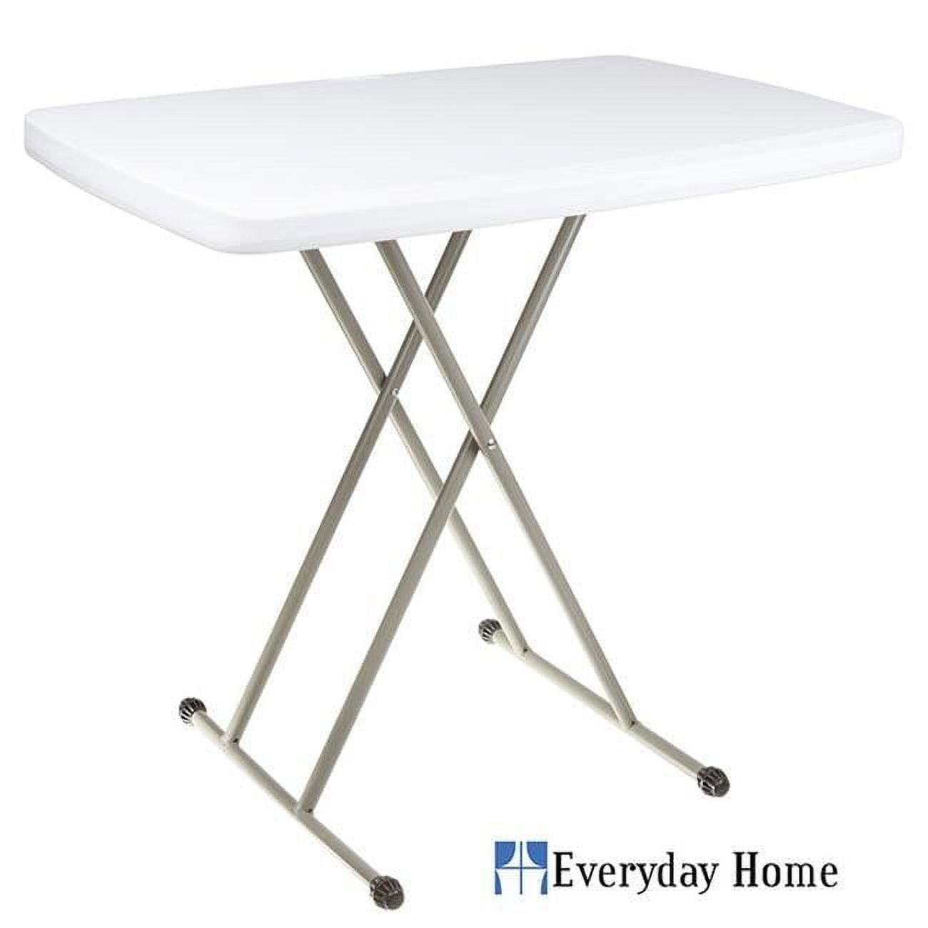 Everyday Home Compact Lightweight Portable Collapsible Plastic Folding Table for Camping Crafts White Walmart
