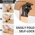 thumbnail image 1 of Folding Table Hinge Ecohintz 180/90 Degree Self-Locking Folding Hinge - Desktop Widening Extension Plate for Tables - Sturdy Rv & Furniture Accessory - Enables Space-Saving & Versatile Configurations, 1 of 7