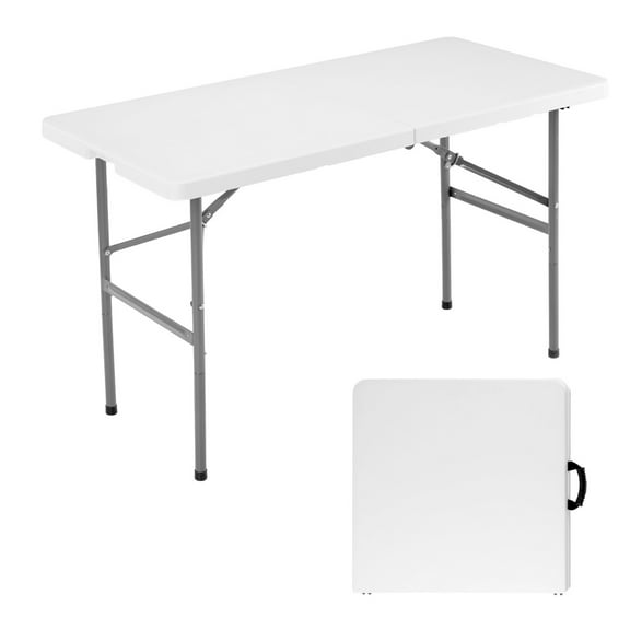 Folding Table Outdoor Indoor Heavy Duty Portable Table with Carrying Handle for Camping Picnic Party