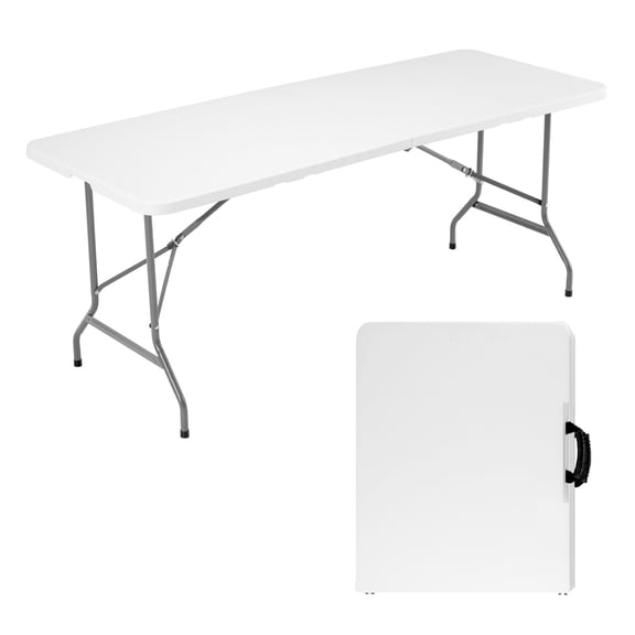 Folding Table Outdoor Indoor Heavy Duty Portable Table with Carrying Handle for Camping Picnic Party