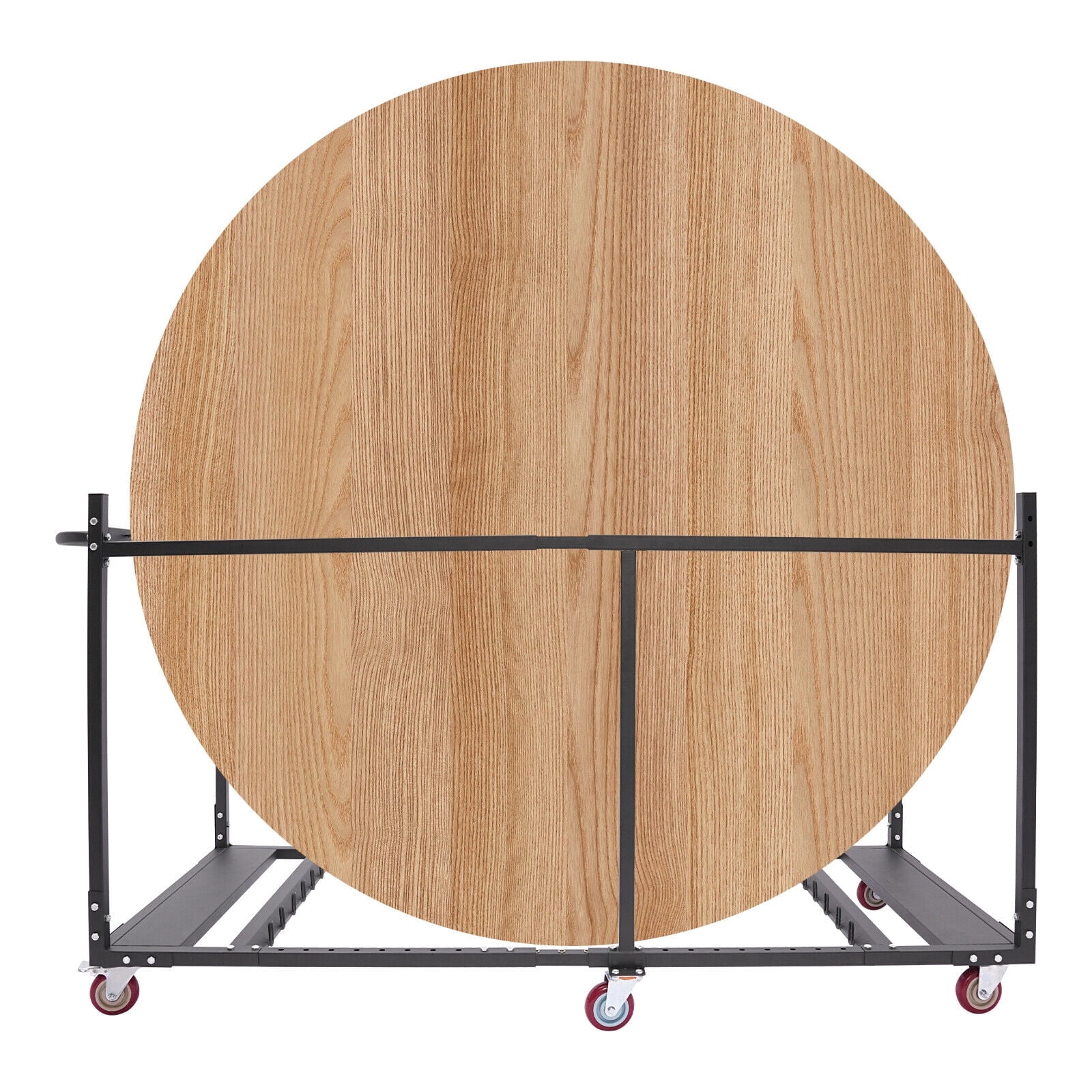 TFCFL Folding Table Rack Dolly Cart Rectangular Trolley Cart W/ Casters Max 8 Round Table 12 Folding Table