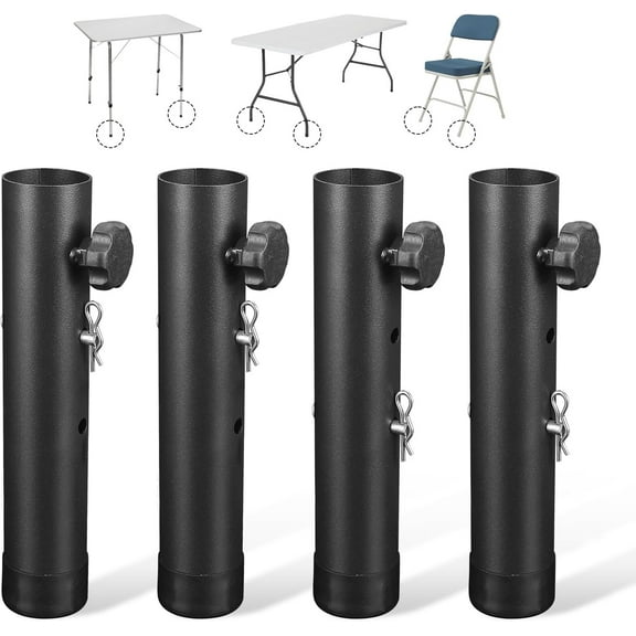 Folding Table Risers,Folding Table Leg Extenders,2-Levels Height Adjustable Risers for DIY & Office,Dining,Standing Desk 4 Pack (7.7 inch)-Legs for Furniture