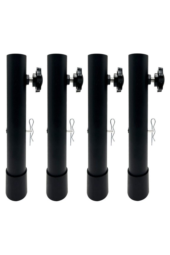 Folding Table Risers for Straight/Bent Leg, Durable Table Leg Extensions 3 Levels/Heights Table Leg Extenders 3.6in | 5.23in 7.87in- All for Treating Your Back Pain (4-Pack)