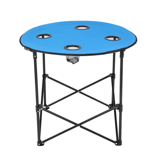 Folding Table,Travel Camping Picnic Collapsible Round Table with Carry