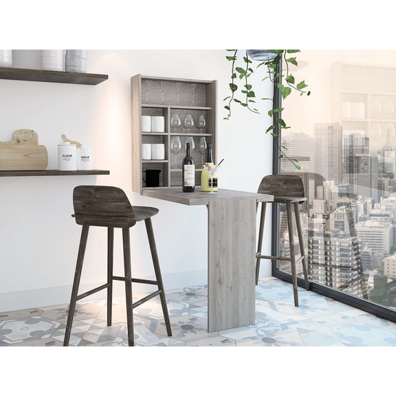 Folding Table with Hutch and Open Storage / Space Saver for Primary Living