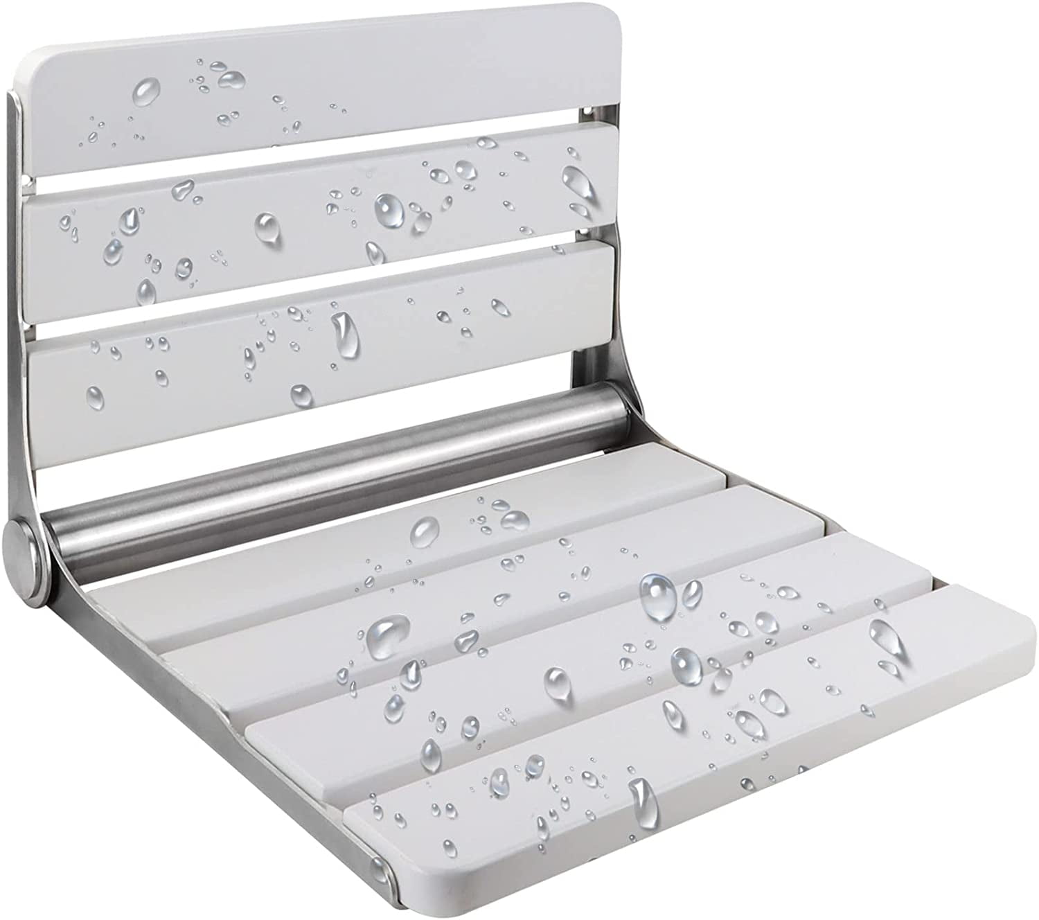 Folding Teak Shower Seat Wall Mounted,Fold Down Shower Seat,Foldable