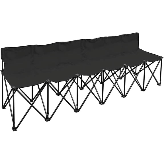 Folding Team Sport Sideline Bench 6 Seater with Carry Bag