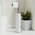 Sunnypoint bathroom free standing toilet tissue paper roll holder stand