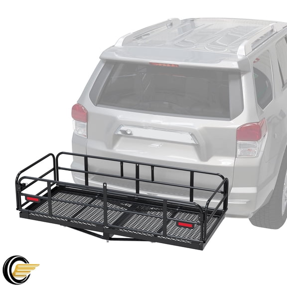 Folding Trailer Hitch Cargo Carrier Basket Luggage Rack Carrier Storage For SUV