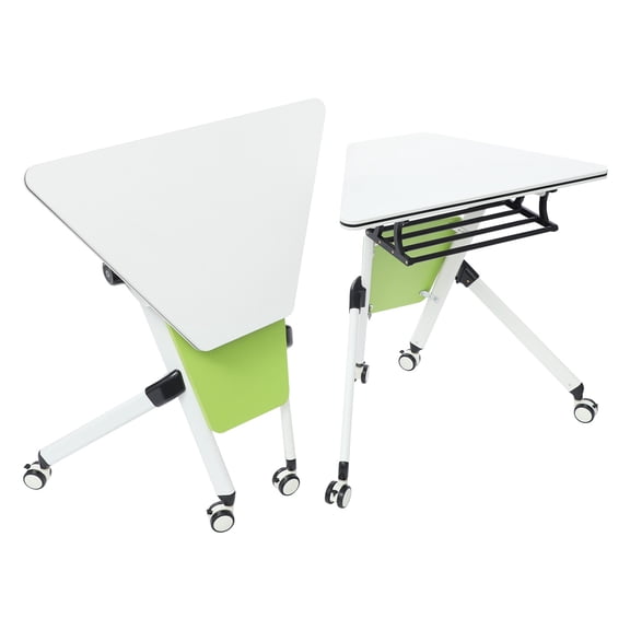 Folding Trapezoidal Conference Table 31.5x21.7x29.5in Splicing Meeting Table