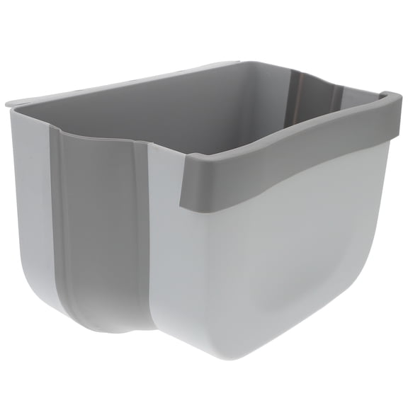 FELTECHELECTR Wall-Mounted Grey Trash Can 10x6.9in, Space-Saving Garbage Bin for Kitchen Bathroom