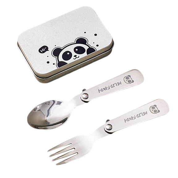 Folding Travel Camping Cutlery Set Portable Utensil Light Weight Metal Fork Spoon Outdoor Flatware Dishwasher Safe
