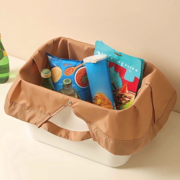 Folding Travel Shopping Bag Large Capacity Waterproof Polyester Reusable Tote - Portable Collapsible Storage Bag for Groceries Outdoor Adventures Home Organization Everyday Carry