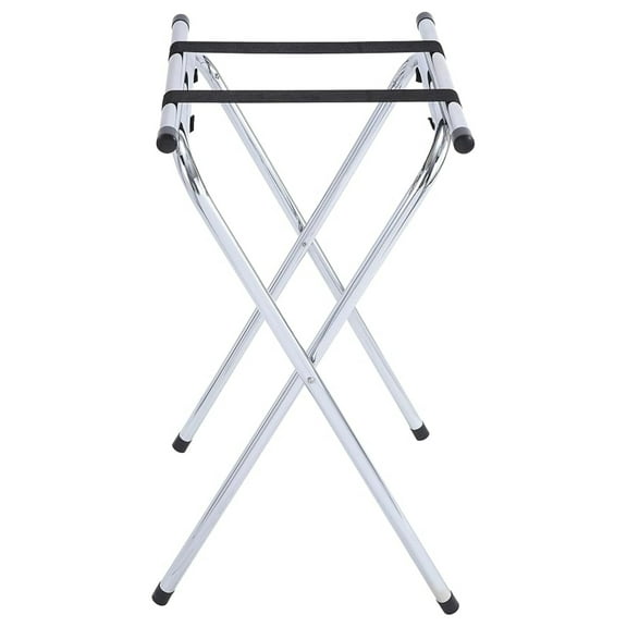 Folding Tray Stand 31 Inch - Professional Kitchen Utility Cart - Portable Serving Stand for Home & Restaurant - Heavy Duty Rolling Tray Table